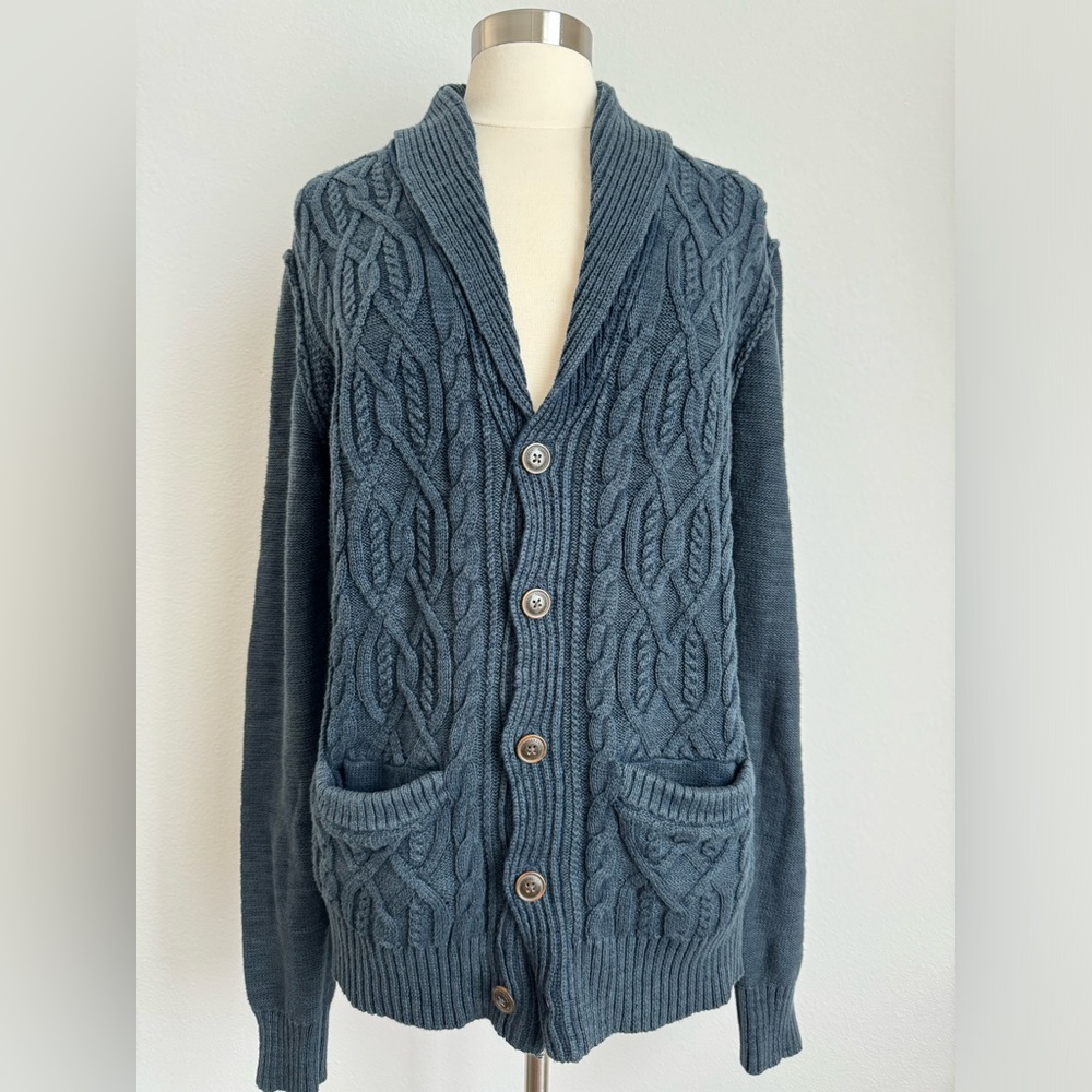 American Eagle Knitted Cardigan Navy Medium